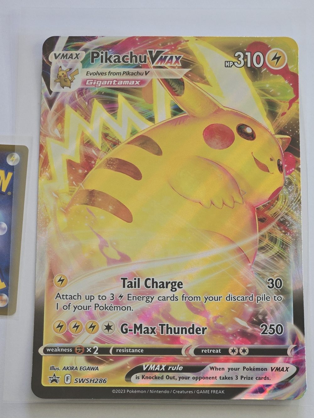 Pikachu VMAX Gigantamax Oversized Promo Card - Swsh286 2023